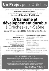 2ème réunion citoyenne de l’association « un projet pour Crêches »