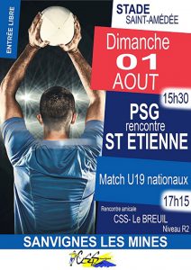 Foot : Match amical Paris S.G- A.S. St Étienne (U19 Nationaux)