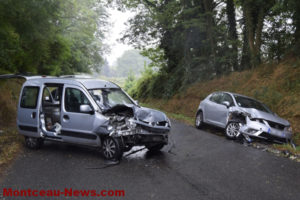 Fait divers : accident de la circulation Au Magny, rue de la Grange à Montceau