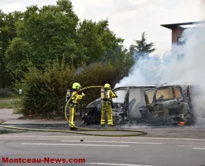 Montceau-les-Mines : un feu de véhicule devant l’hôtel Ibis