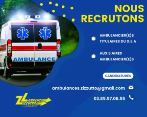 Offre d’emploi – Ambulances Zizzutto