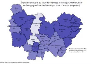 Taux de chômage par zone d’emploi 1er et 2ème trimestres