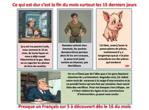 Ce qui est dur c’est la fin du mois surtout les 15 derniers jours