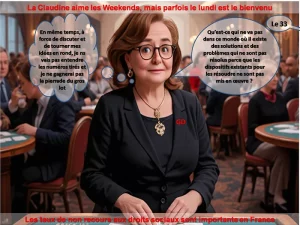 La Claudine aime les Weekends, mais parfois le lundi est le bienvenu