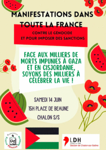 Ligue des Droits de l’Homme et l’Association France Palestine Solidarité 71