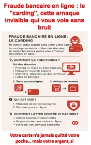Fraude bancaire en ligne : le « carding », cette arnaque invisible qui vous vole sans bruit