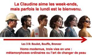 La Claudine aime les week-ends, mais parfois le lundi est le bienvenu.
