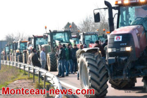 Saône-et-Loire : Manifestation des agriculteurs