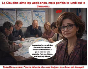La Claudine aime les week-ends, mais parfois le lundi est le bienvenu.