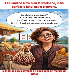 La Claudine aime bien le week-end, mais parfois le lundi est le bienvenu.