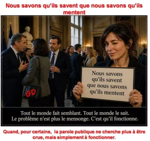 Nous savons qu’ils savent que nous savons qu’ils mentent