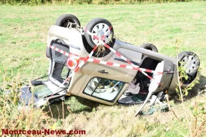 Faits divers : Saint-Romain-sous-Gourdon  – Une sortie de route